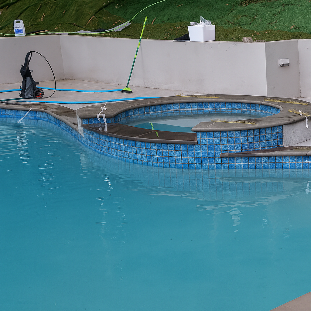 Slippery pool surround - Before